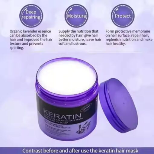 Lavender Hair Care Balance Keratin Hair Mask & Treatment - Image 4