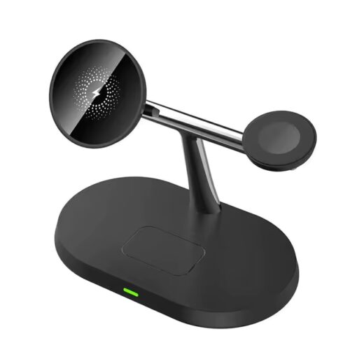 New three-in-one magnetic wireless charger for Apple mobile phone stand desktop earphone watch wireless charging - Image 2