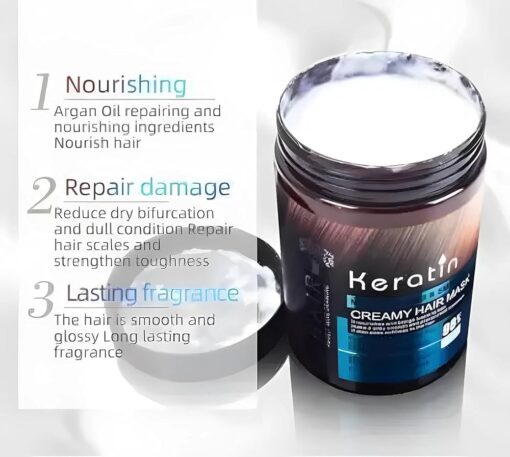 Keratin Moisturizing & Smooth Creamy Hair Mask - Image 2